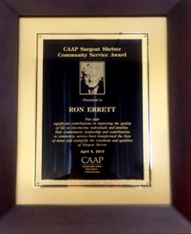 Ron Errett plaque